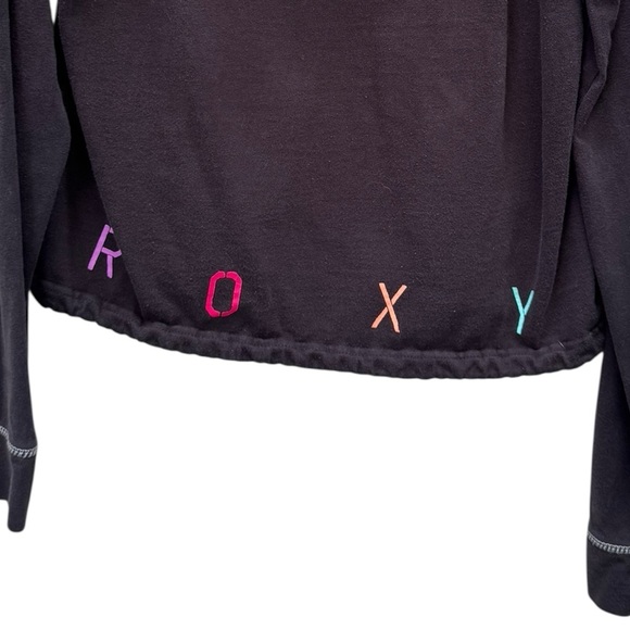 Roxy Black Hoodie Jacket size Large - Picture 4 of 6